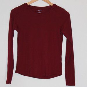 Eddie Bauer Red Crew Neck T-shirt Size Small